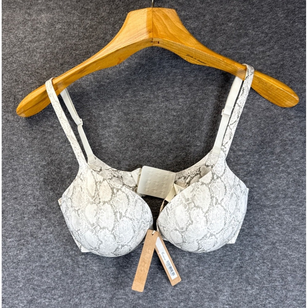 SKIMS NEW Ultimate Teardrop Pushup Bra 32DD Pastel Snake Underwire BA-PLG-9214